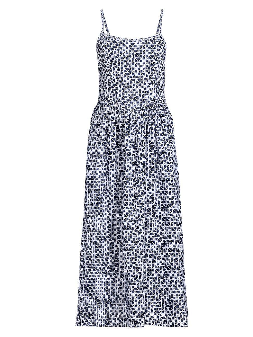 Womens Neroni Cotton-Linen Midi-Dress Product Image