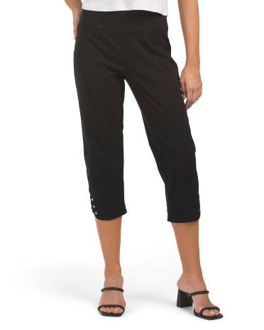 Cropped Pants With Trim Detail For Women product image