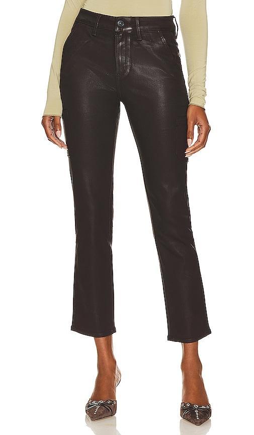 PAIGE Jolie Coated Slim Straight Leg Cargo Pants Product Image