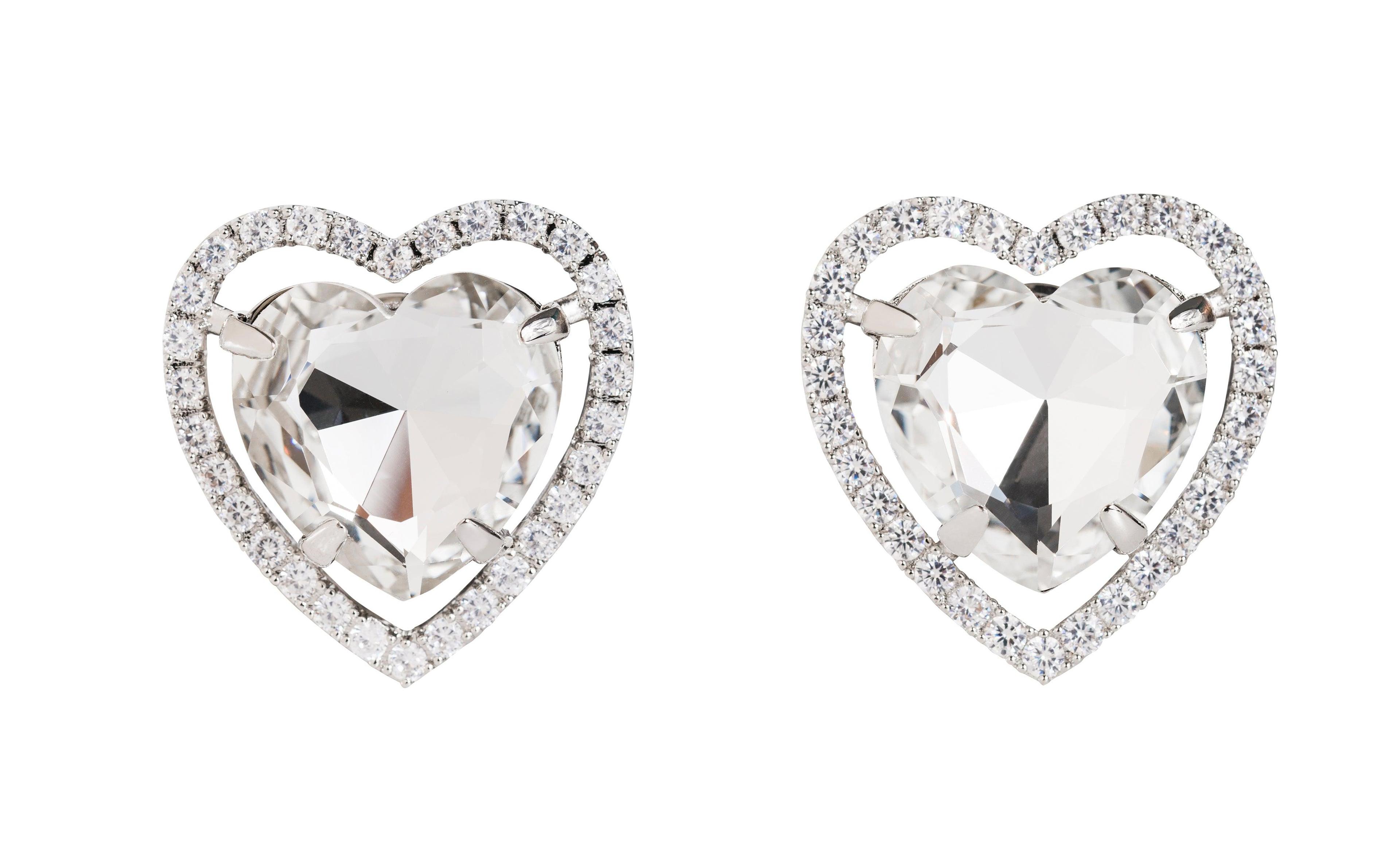 Piper Crystal Heart Earrings Product Image