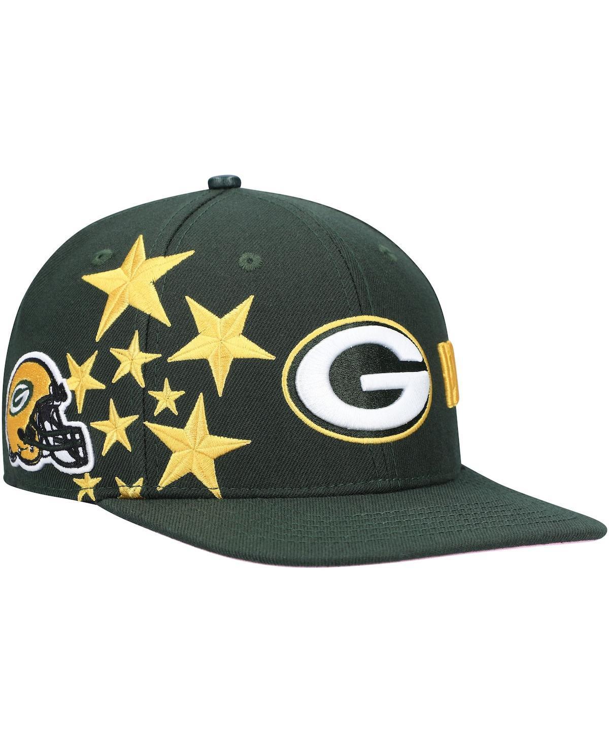 Men's Pro Standard Green Bay Packers Green Stars Snapback Hat Product Image