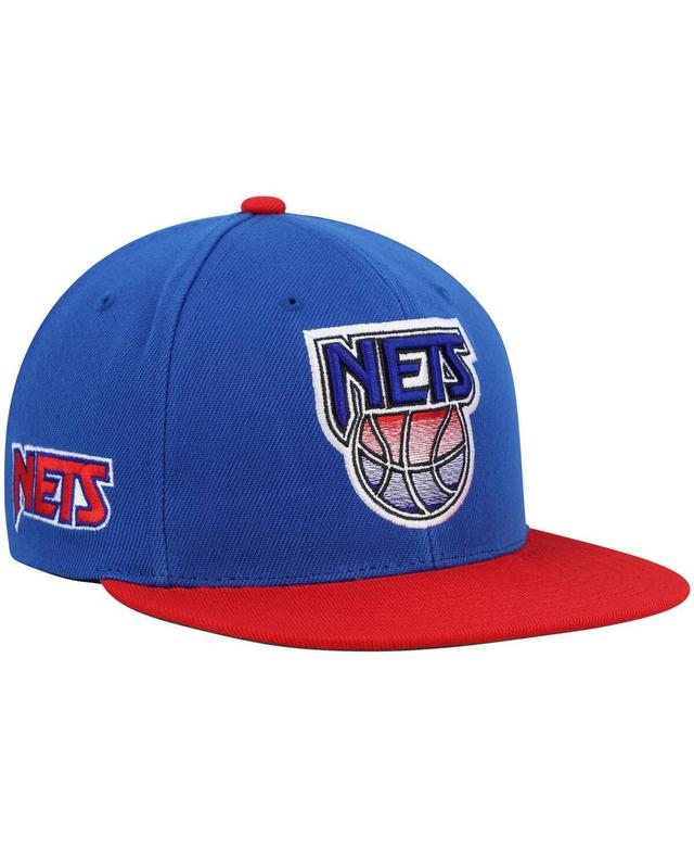 Mens Mitchell & Ness Blue New Jersey Nets Hardwood Classics Core Side Snapback Hat - Blue Product Image