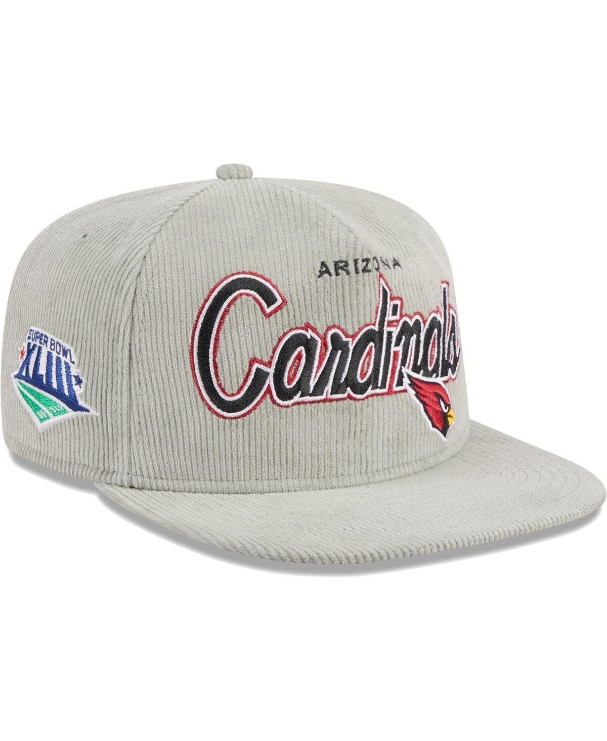 Mens New Era Gray Arizona Cardinals Super Bowl XLIII Cord Golfer Snapback Hat Product Image