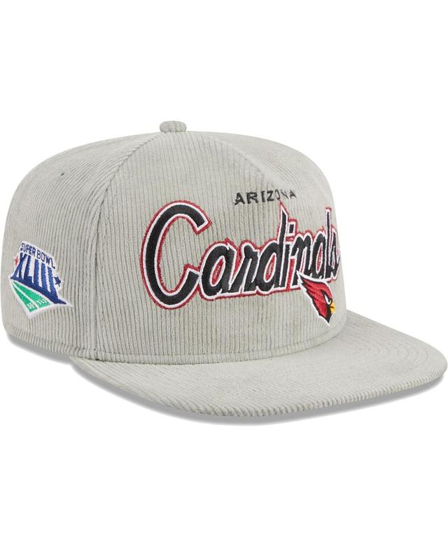 Mens New Era Gray Arizona Cardinals Super Bowl Xliii Cord Golfer Snapback Hat Product Image