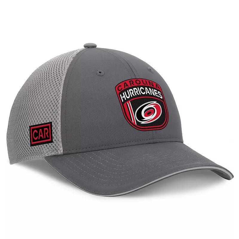 Mens Fanatics Gray Carolina Hurricanes Home Ice Trucker Adjustable Hat Product Image