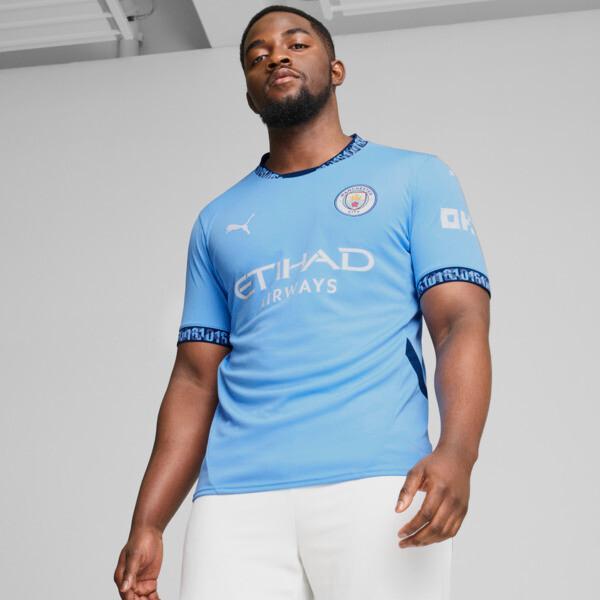 PUMA Manchester City 24/25 Men's Replica Home Soccer Jersey in Team Light Blue/Marine Blue Product Image