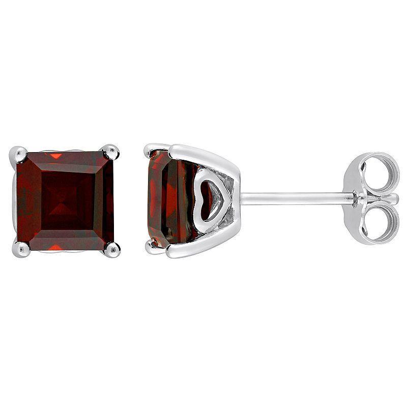 Stella Grace Sterling Silver & Gemstone Stud Earrings, Womens, Red Product Image