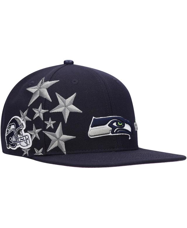 Mens Pro Standard Seattle Seahawks Navy Stars Snapback Hat Product Image