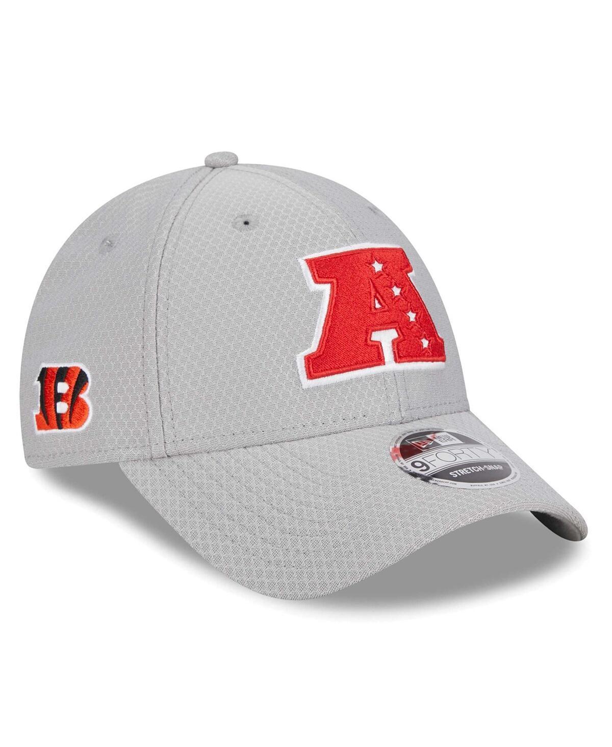 Mens New Era Gray Cincinnati Bengals 2024 Pro Bowl 9FORTY Adjustable Hat Product Image