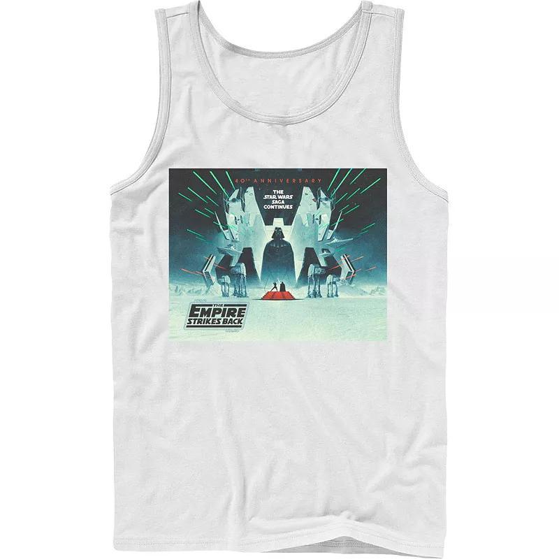 Mens Star Wars: The Empire Strikes Back 40th Anniversary Poster Tank Top Athletic Grey Product Image