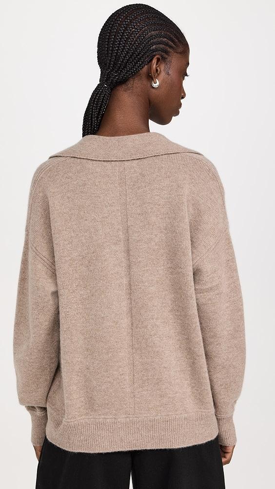 La Ligne Cashmere V Neck Collared Sweater | Shopbop Product Image