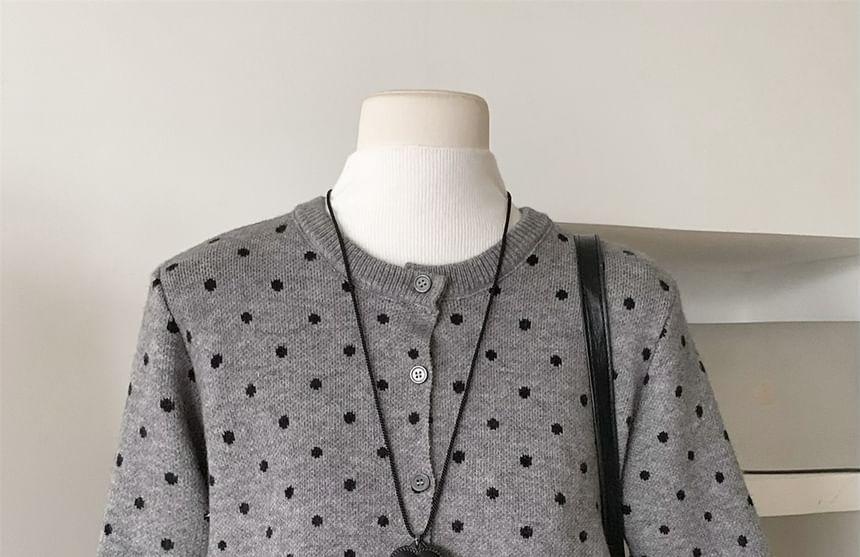 Dotted Button-Up Cardigan Product Image