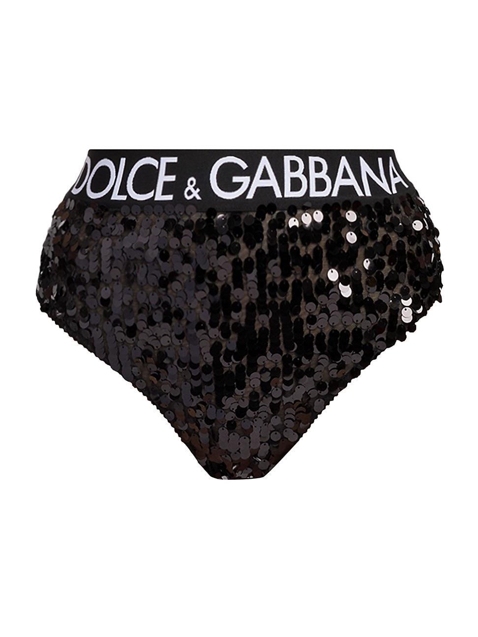 Womens Sequin Logo Bikini-Cut Briefs Product Image