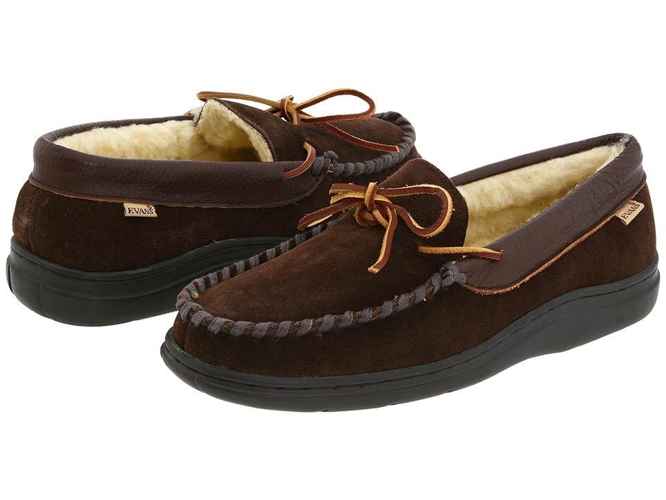 L.B. Evans Atlin (Chocolate Suede W/Sherpa Lining) Men's Slippers Product Image