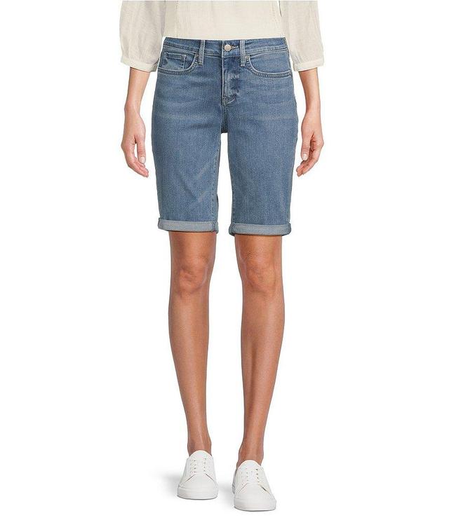 NYDJ Petite Size Briella Stretch Denim Roll Cuff Shorts Product Image