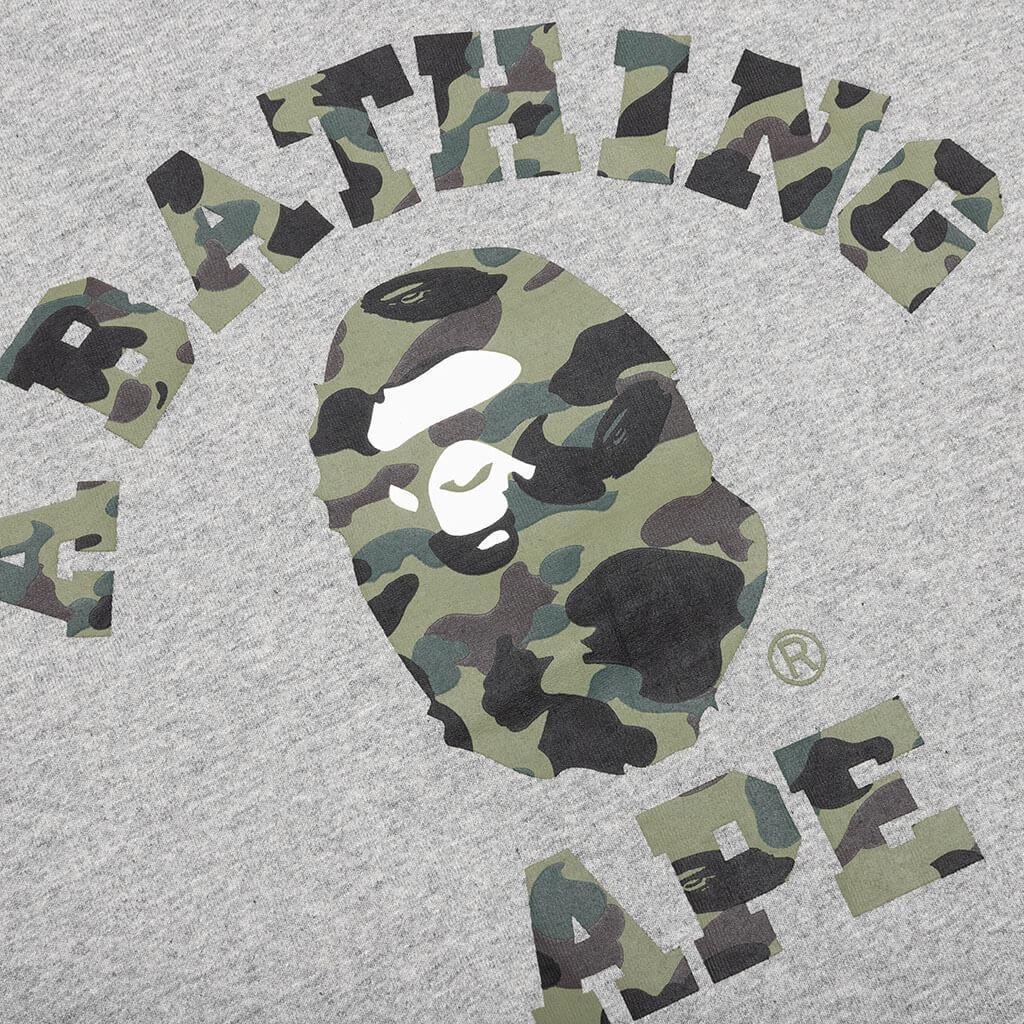 1st Camo College Long Sleeve Tee - Grey/Green Male Product Image