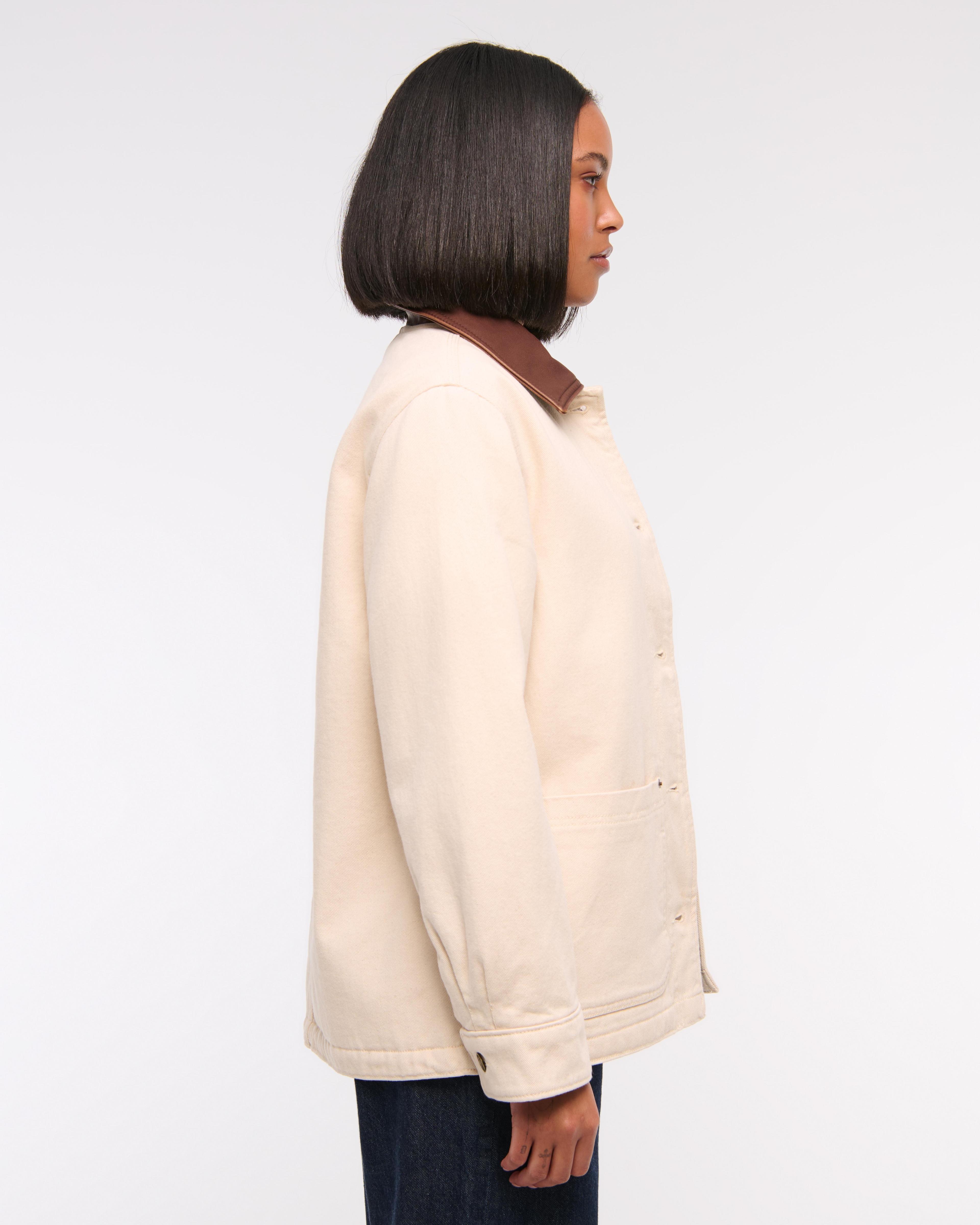 Mid-Length Twill Workwear Jacket Product Image