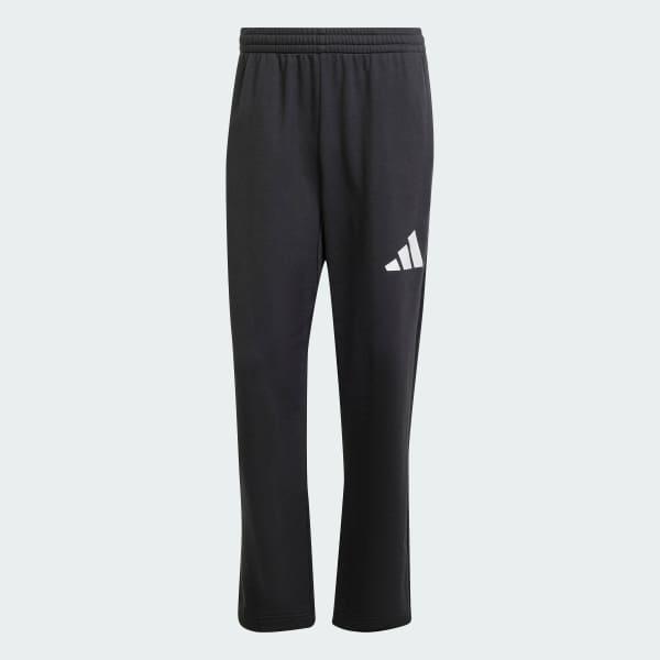 adidas Essentials Wide Leg 3 Bar Logo Pants Medium Grey Heather S Mens Product Image