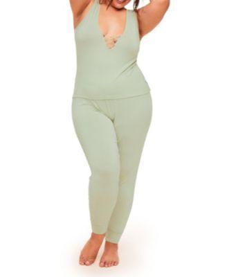 Plus Size Diandra Tank & Pant Pajama Set Product Image