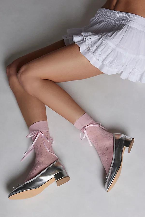 Ariana Bow Crew Sock Womens at Urban Outfitters Product Image