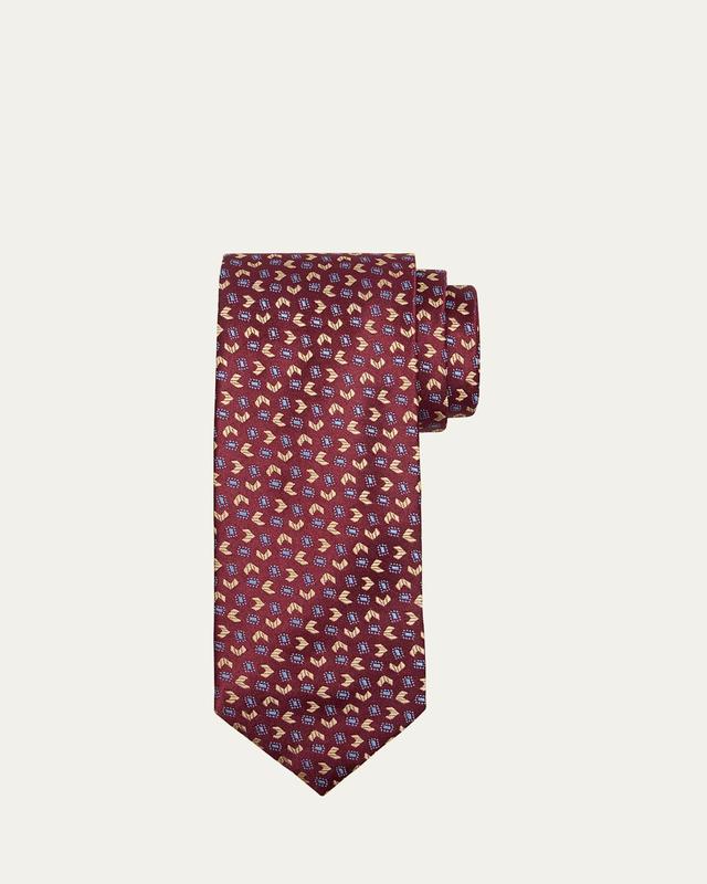 Mens Arrow and Square Silk Tie Product Image