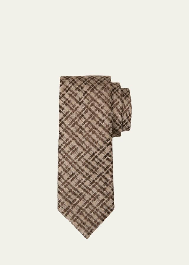 Mens Silk Check Tie Product Image