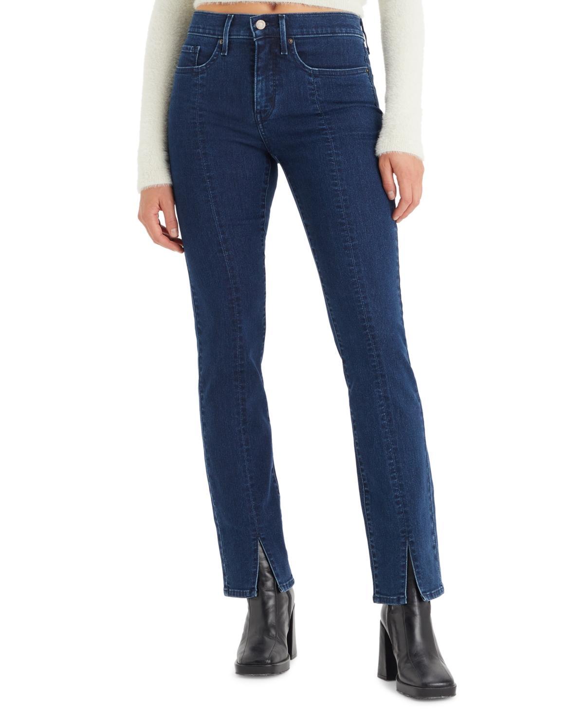 Levis Womens 314 Shaping Mid-Rise Seamed Straight Jeans Product Image