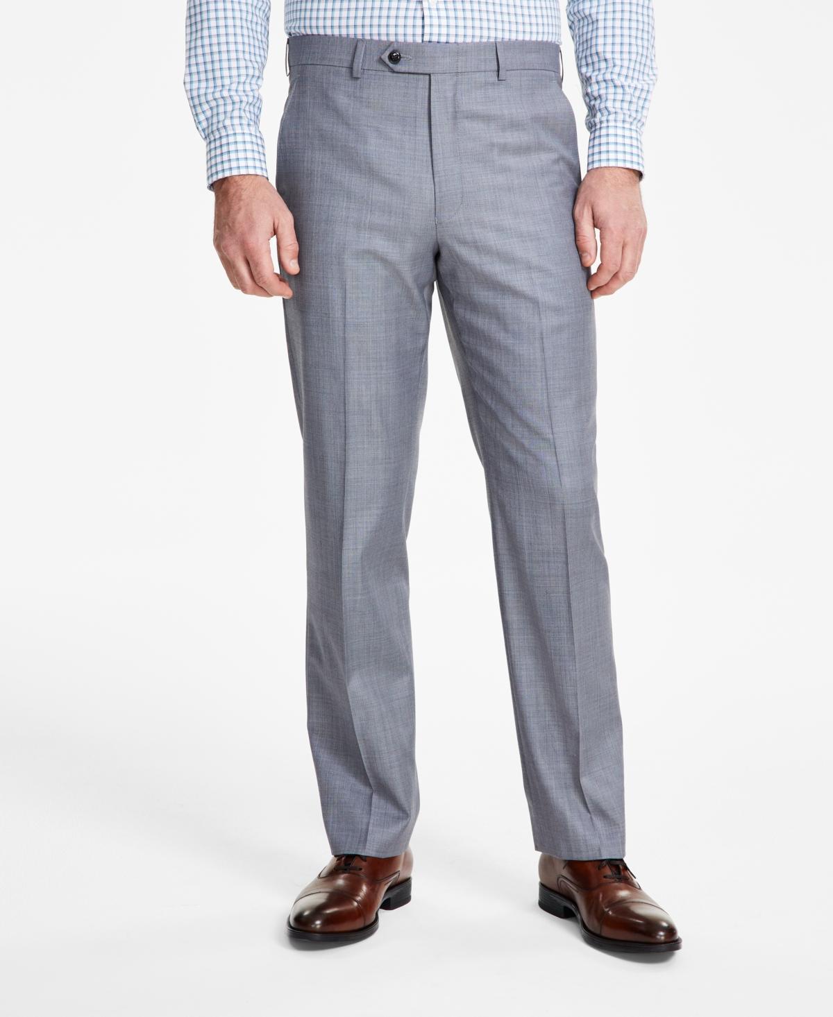 Michael Kors Mens Classic-Fit Wool-Blend Stretch Solid Suit Pants Product Image