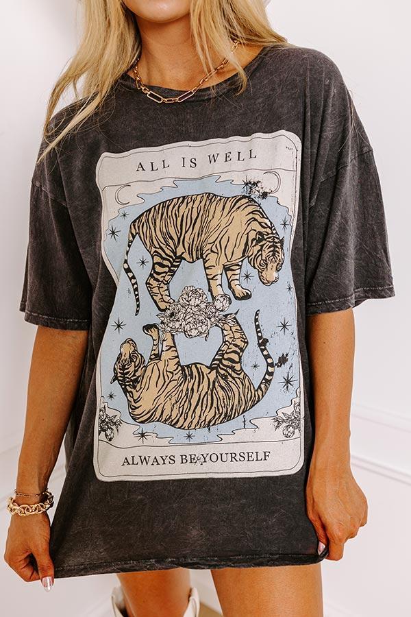 All Is Well Oversized Vintage Wash Graphic Tee Product Image