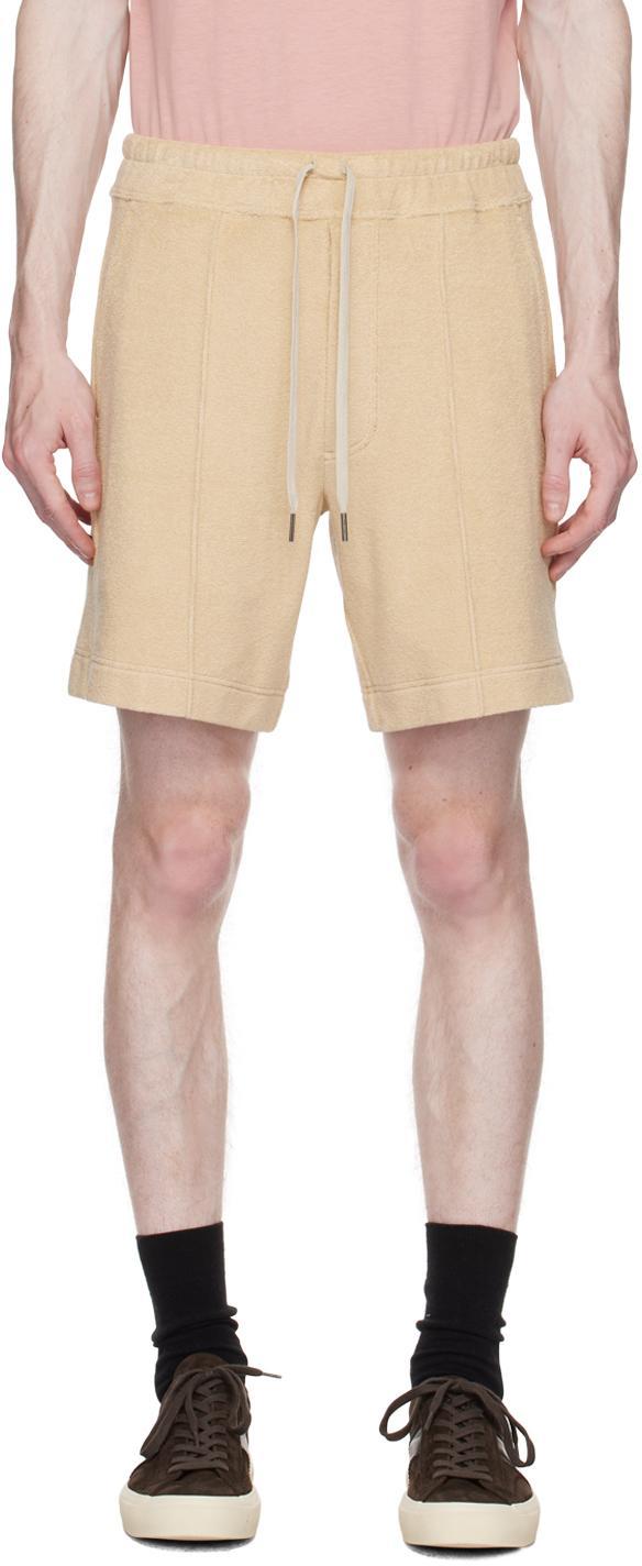 Beige Towelling Shorts In Jb256 Beige Product Image