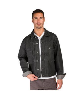 Men's Coated Premium Denim Trucker Jacket Product Image