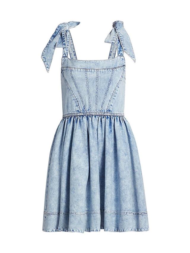 Womens Amina Denim Corset Minidress Product Image