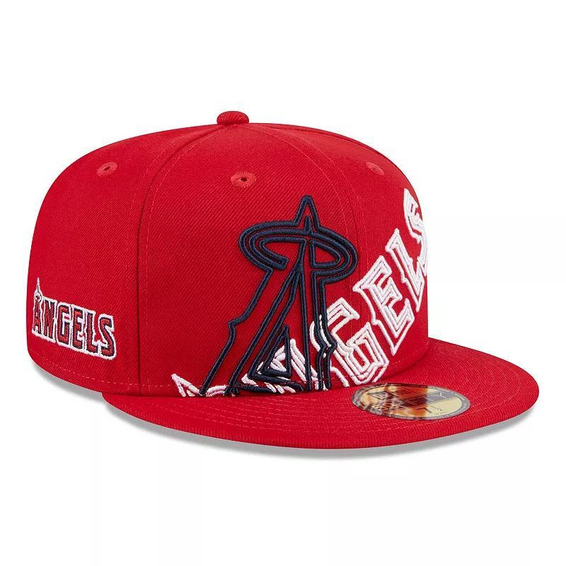 Mens New Era Los Angeles Angels Game Day Overlap 59FIFTY Fitted Hat Product Image