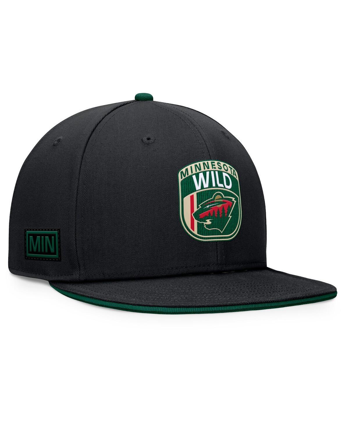 Fanatics Mens Black Minnesota Wild 2024 Nhl Draft Snapback Hat - Black Product Image