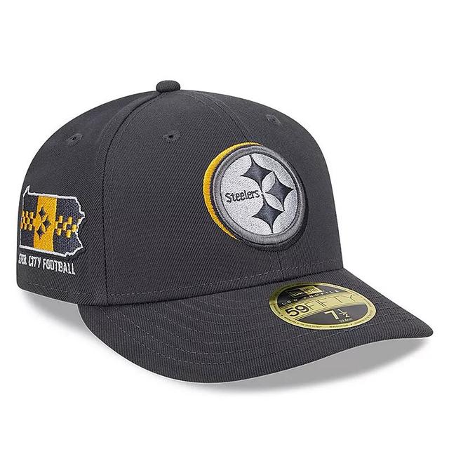 Mens New Era Graphite Pittsburgh Steelers 2024 NFL Draft Low Profile 59FIFTY Fitted Hat Product Image