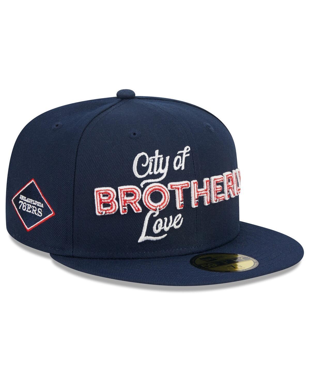 Mens New Era Philadelphia 76ers 2023/24 City Edition 59FIFTY Fitted Hat, Blue Product Image