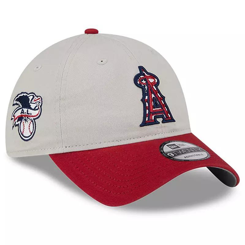 Mens New Era Khaki/Red Los Angeles Angels 2024 Fourth of July 9TWENTY Adjustable Hat Product Image