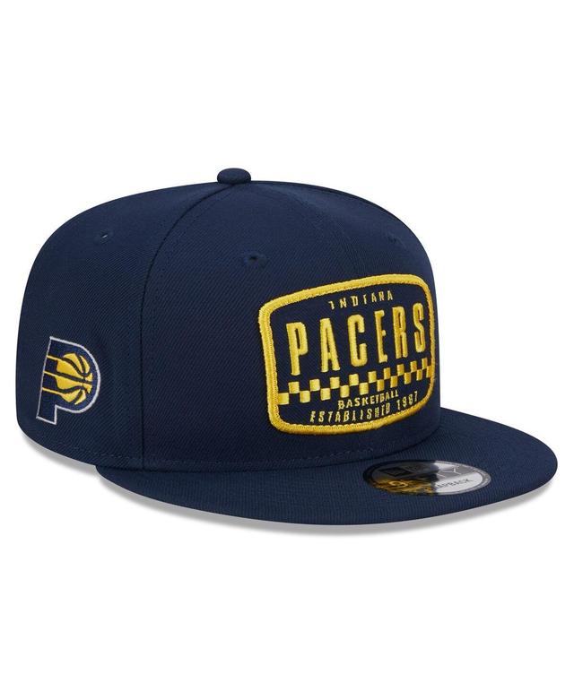 Mens New Era Indiana Pacers Rally Drive Finish Line Patch 9FIFTY Snapback Hat, Blue Product Image