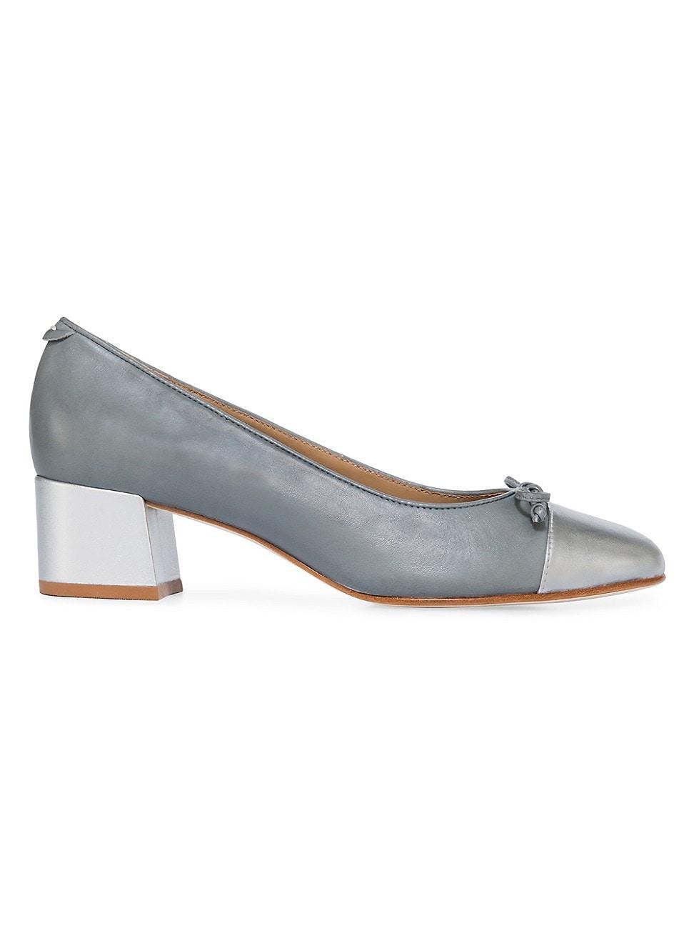 Womens Marisol Leather Cap-Toe Pumps product image