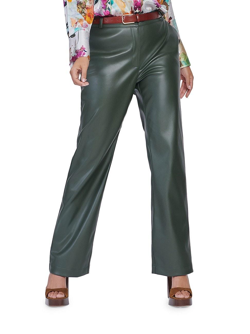 Womens Francesca Faux Leather Pants Product Image