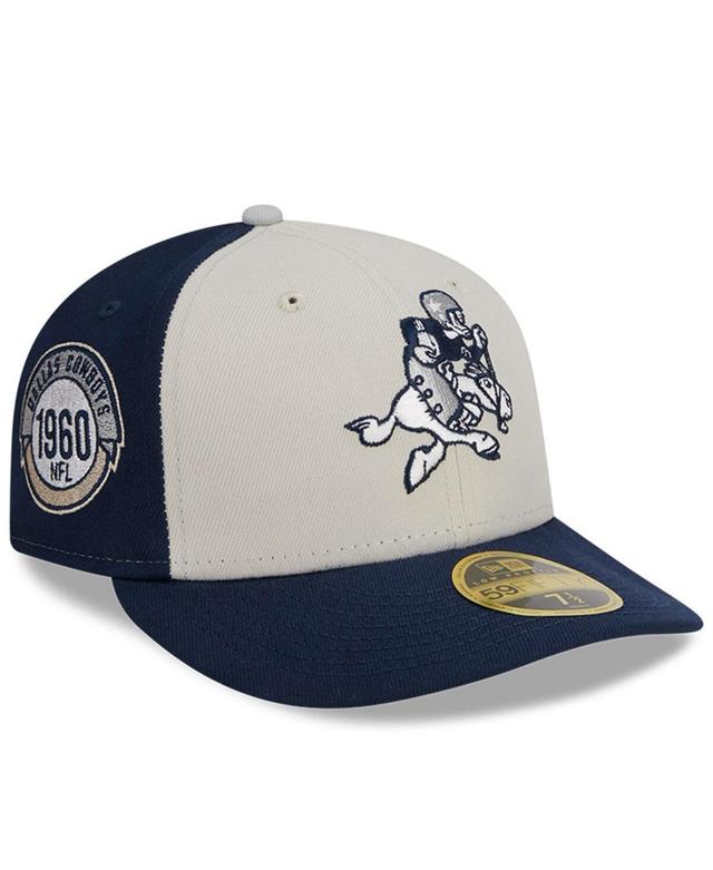 Mens New Era Cream Dallas Cowboys 2023 Sideline Historic Low Profile 59FIFTY Fitted Hat - Cream Product Image