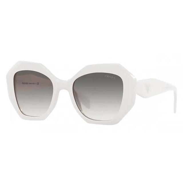 Pr 16ws 142130 53mm Womens Geometric Sunglasses In White Product Image