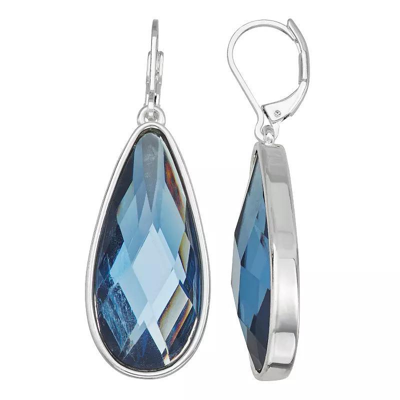 Nine West Pear Shaped Stone Drop Earrings, Womens, Blue Product Image