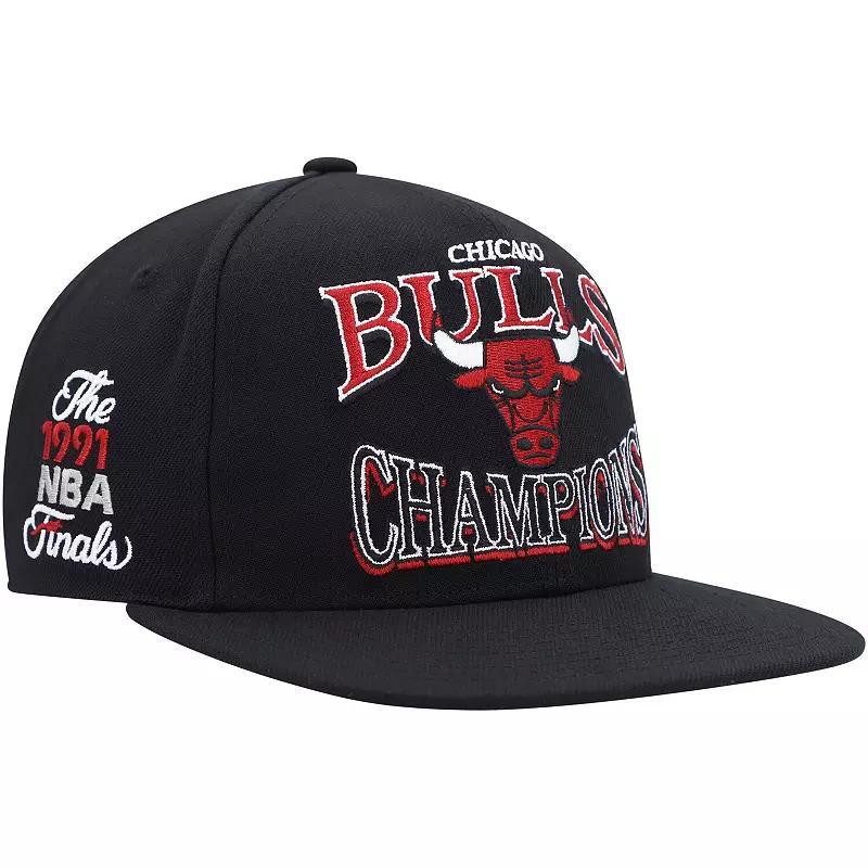 Mens Mitchell & Ness Black Chicago Bulls Hardwood Classics Soul Champions Era Diamond Snapback Hat Product Image