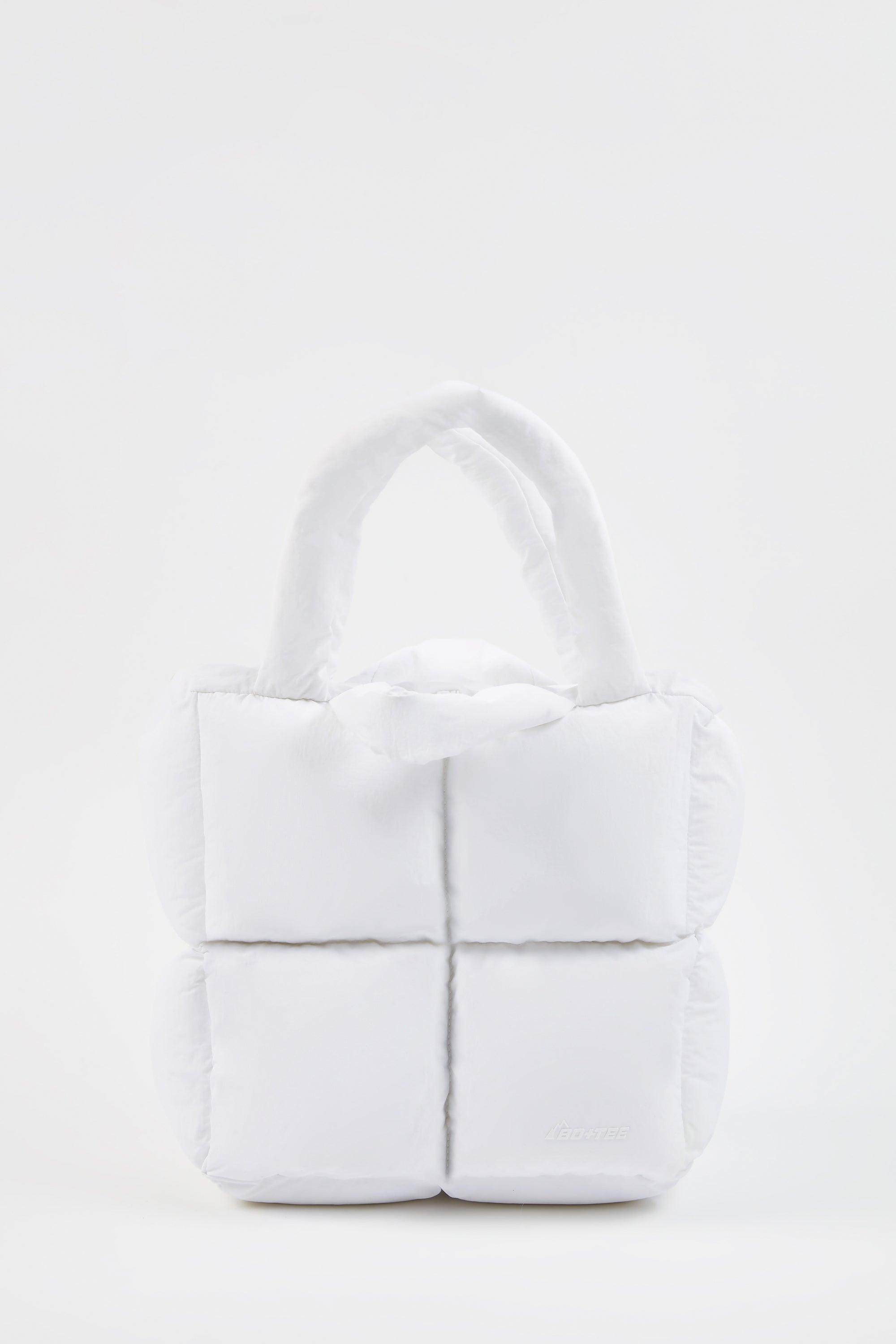 Quilted Puffer Bag in White Product Image