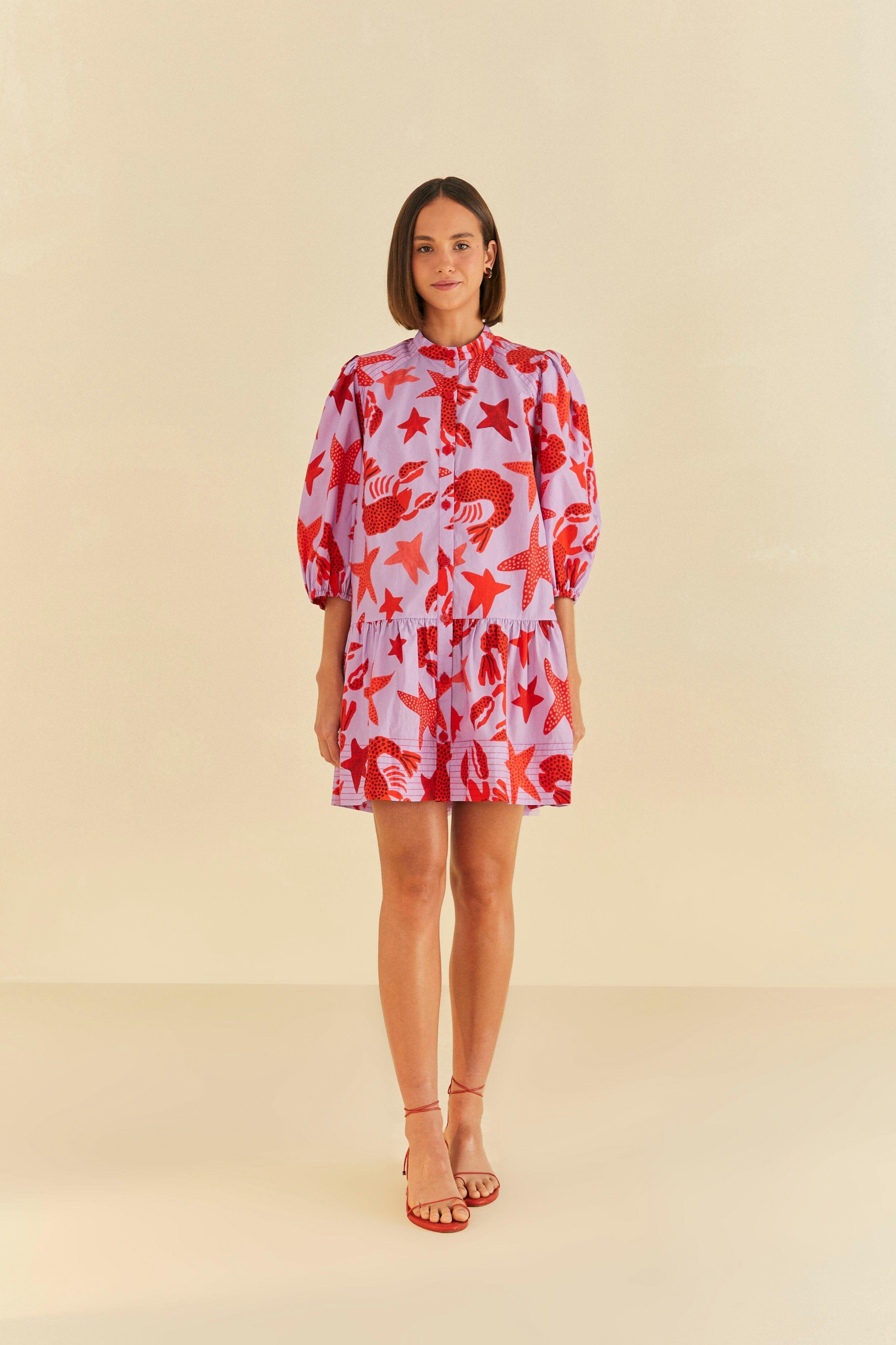 Lobster Sky Mini Dress, LOBSTER SKY / XS Product Image