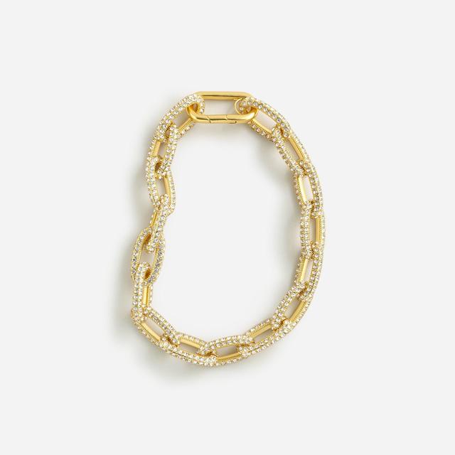 Chainlink necklace with pavé crystals Product Image