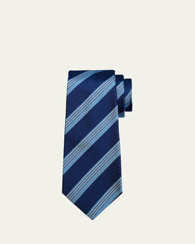 Mens 7-Fold Multi-Stripe Silk Tie Product Image