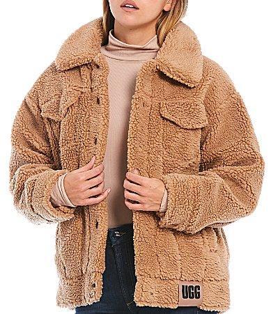 Womens Frankie Faux Shearling Trucker Jacket Product Image