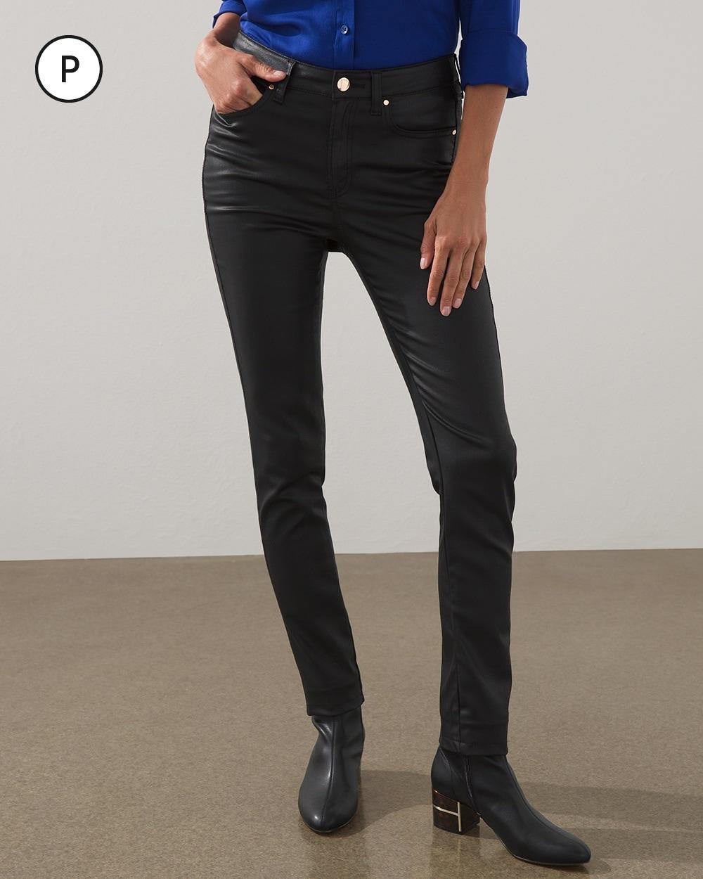 Women's Petite Coated Slim Jeans Product Image